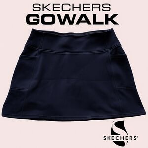SKECHERS GO WALK Skirt Hi Waist Breathable NAVY with pockets & under sh…